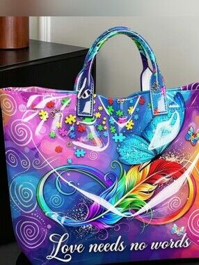 Colorful Bohemian Abstract Hand Tote Carry Bag